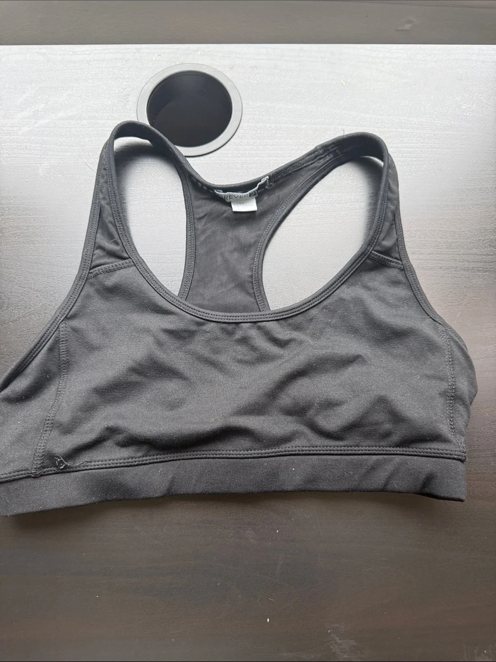 Forever 21 Black Racerback Sports Bra